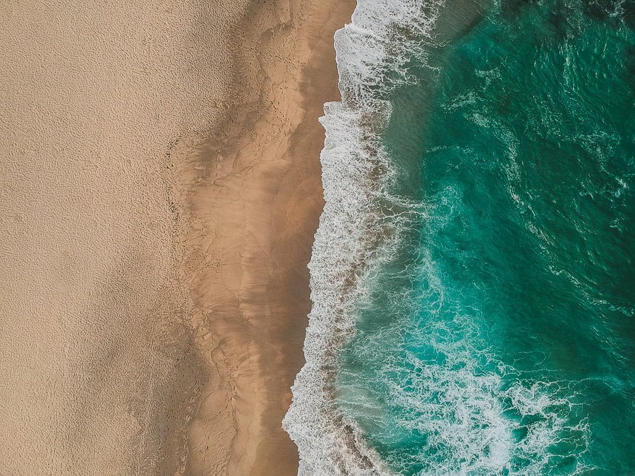 beach from above taken with drone