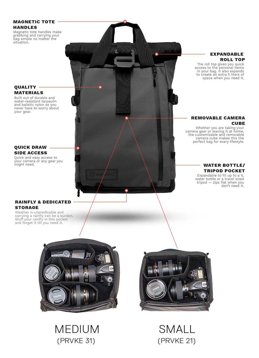 backpack capacity wandrd prvke - best camera bags for additional lenses