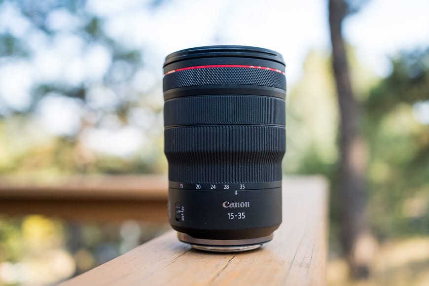 The canon 15-35mm f/2.8 lens