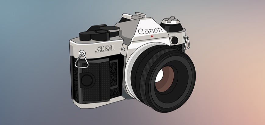 An illustration of a canon camera.