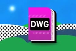 A pink book with the word dwg on it.