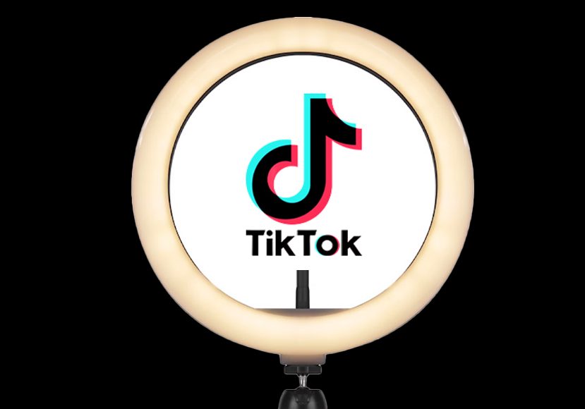 The tiktok logo is shown on a black background.